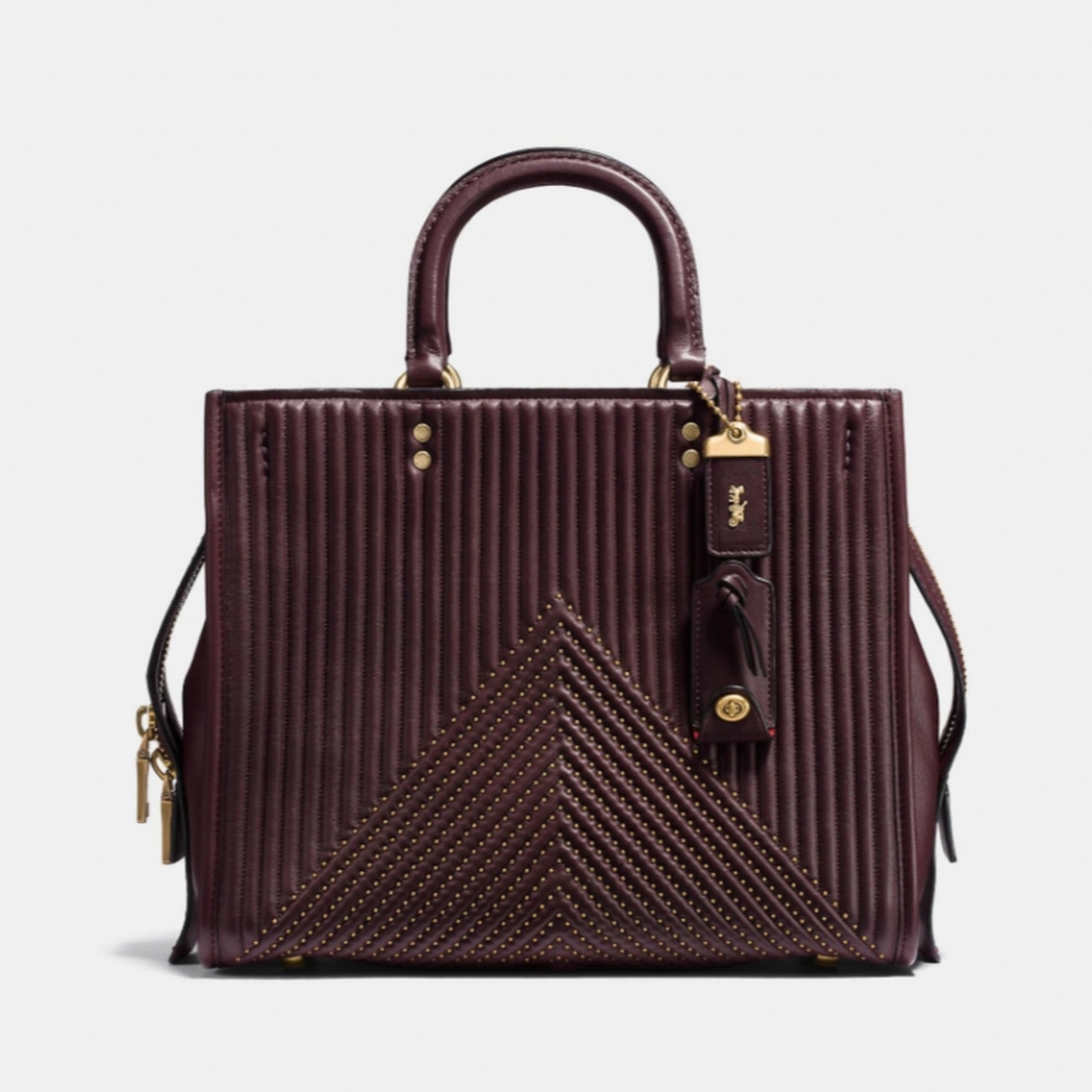 NWT Rare Quilted Oxblood Coach Rogue bag
